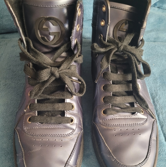 ❌️❎️SALE❎️❌️ ✨️🖤 GUCCI  mens sneakers black SHOES SIZE (42/9-9.5) ✨️🖤 - Picture 1 of 12